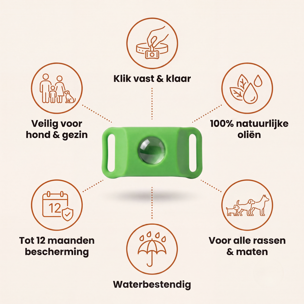 Woofstark Anti-Teek & Vlooien Tag | 12 Maanden Volledig Natuurlijk